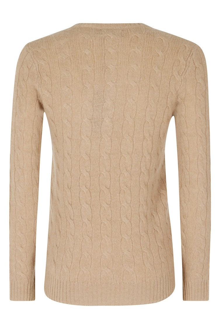 Polo Ralph Lauren Classic Cable Knit Long Sleeve Pullover With V-Neckline