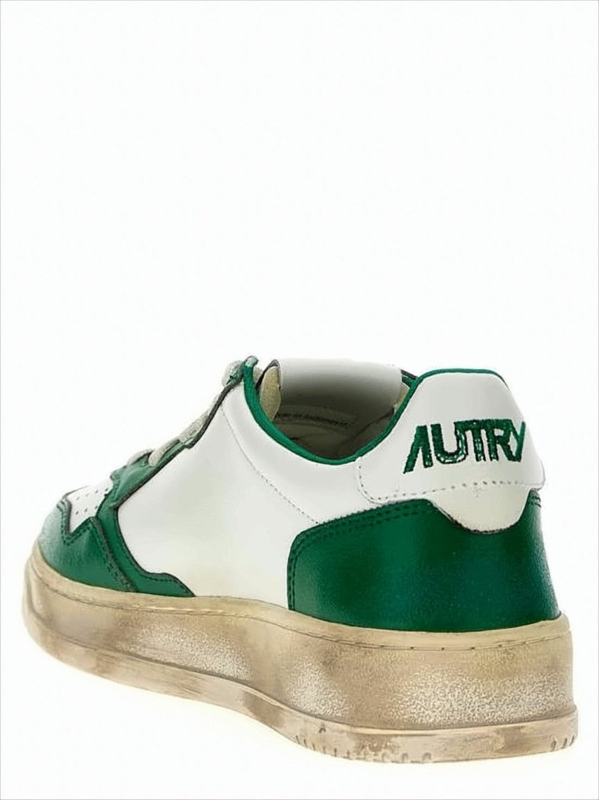 Autry Vintage-Inspired Leather Sneakers With Retro Detailing