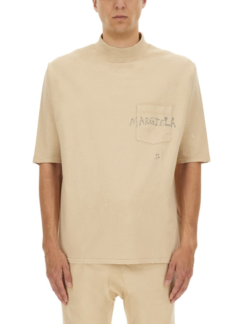 Maison Margiela Oversized Cotton T-Shirt With Subtle Logo