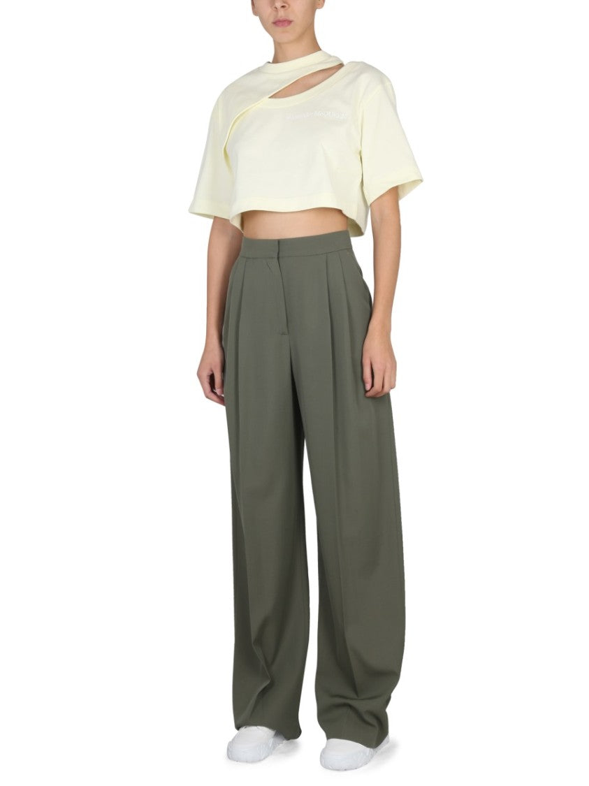Alexander Mcqueen Wide Leg Pants