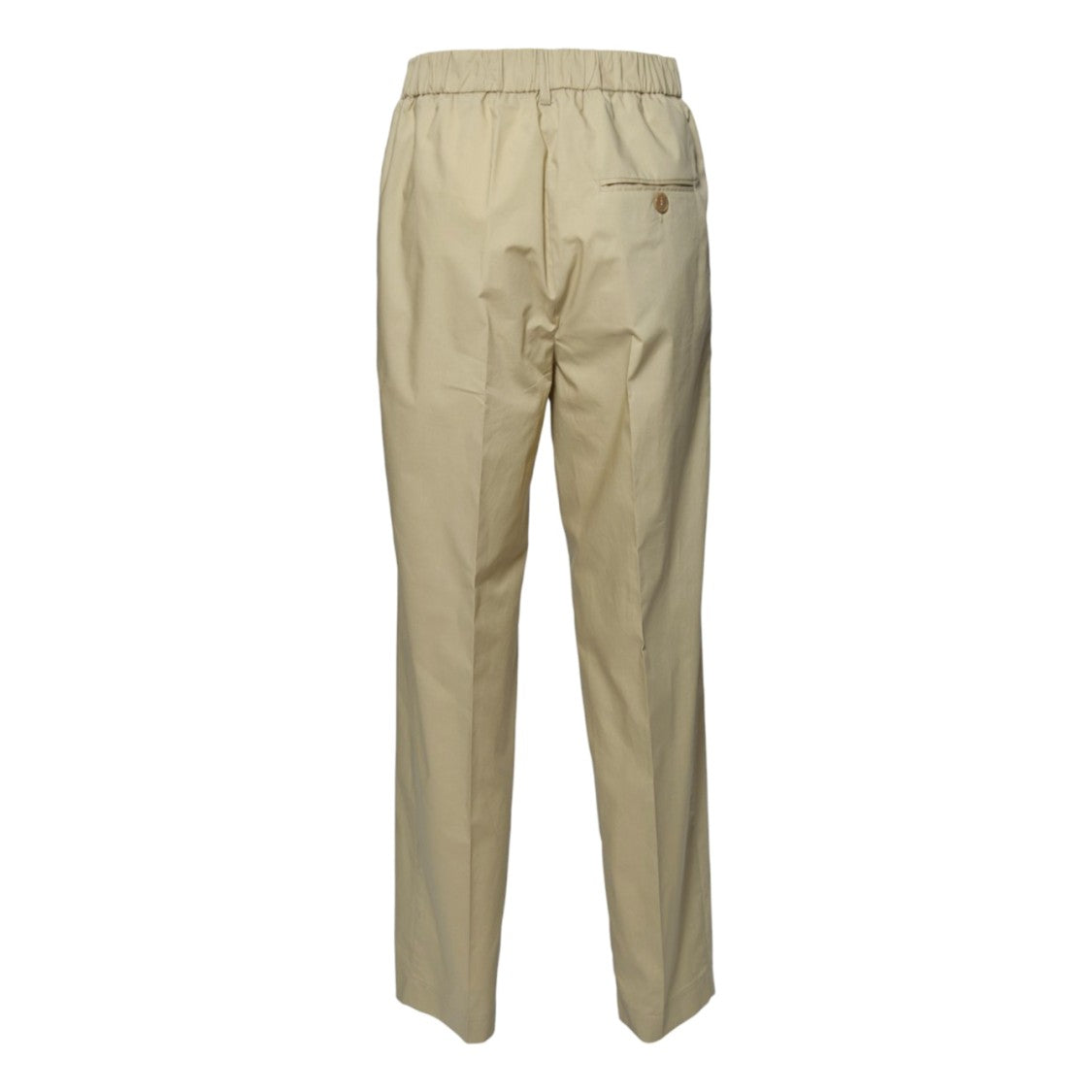 Solotre Beige Cotton Poplin Solotre Straight Pants