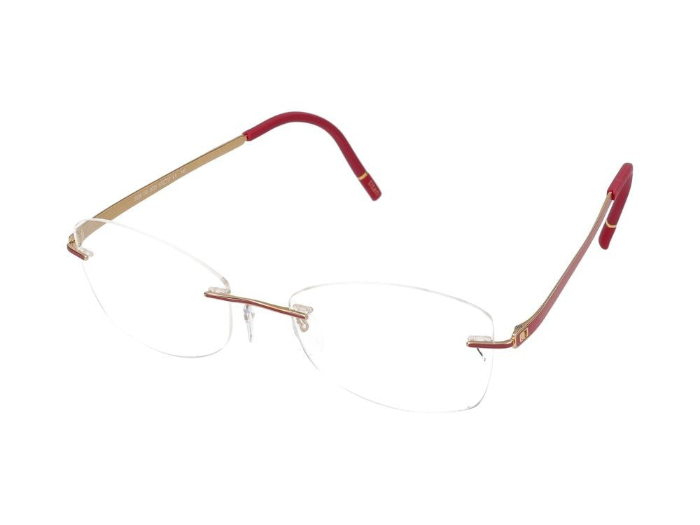 Silhouette Eyeglasses 5529 3020 Gold / Siena Red 53/17/140