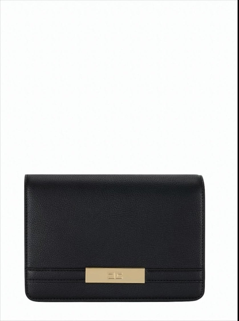 Elisabetta Franchi Shoulder Strap With Gold Groumette Chain