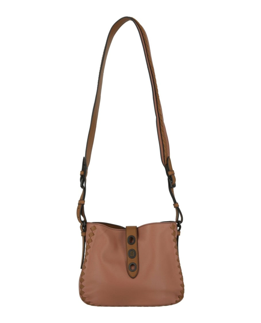 Bottega Veneta Two-Tone Lambskin Woven Shoulder Bag