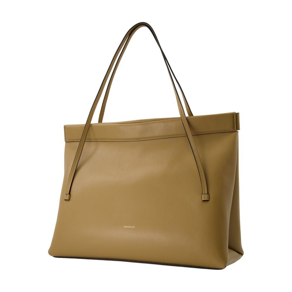 Wandler Brown Leather Tote Bag With Structured Silhouette