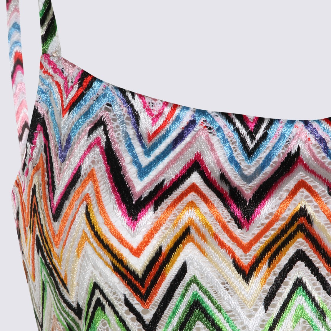 Missoni Playful Zigzag Pattern Fitted Mini Dress
