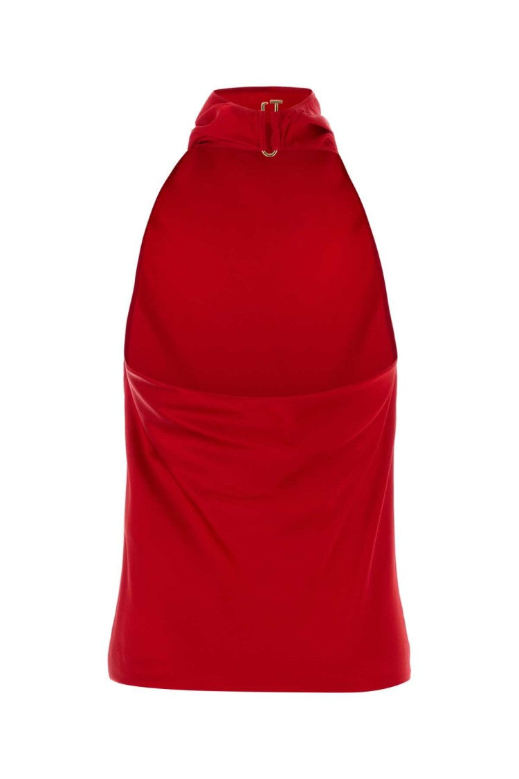 Stella Mccartney Red Satin Top