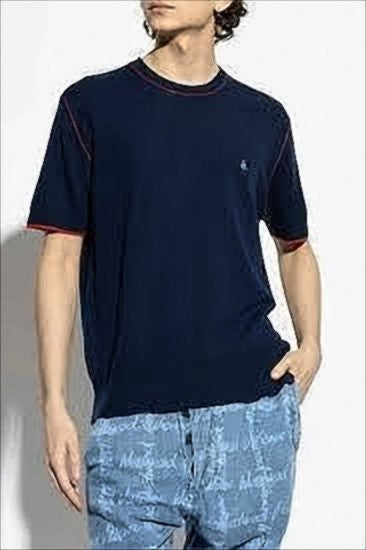 Vivienne Westwood Short-Sleeve Sweater In Merino Wool And Cashmere Blend