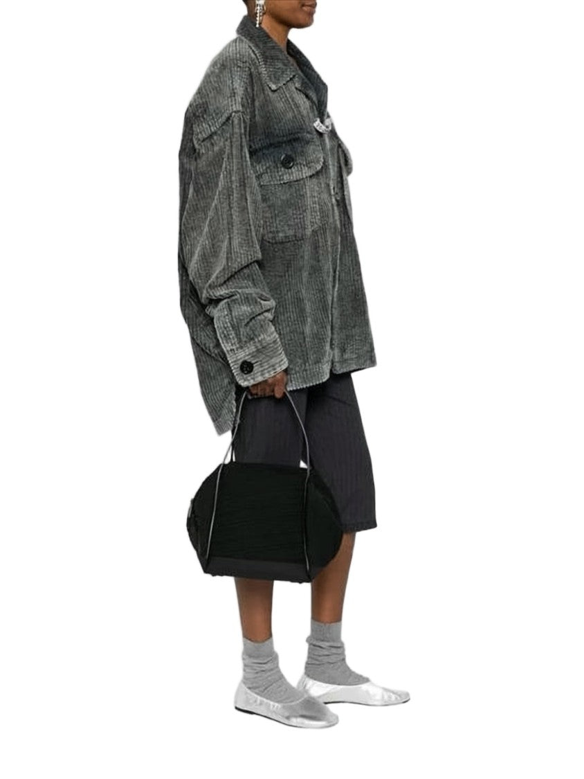 Pleats Please Pleated Design Shoulder Bag With Geometric Structure