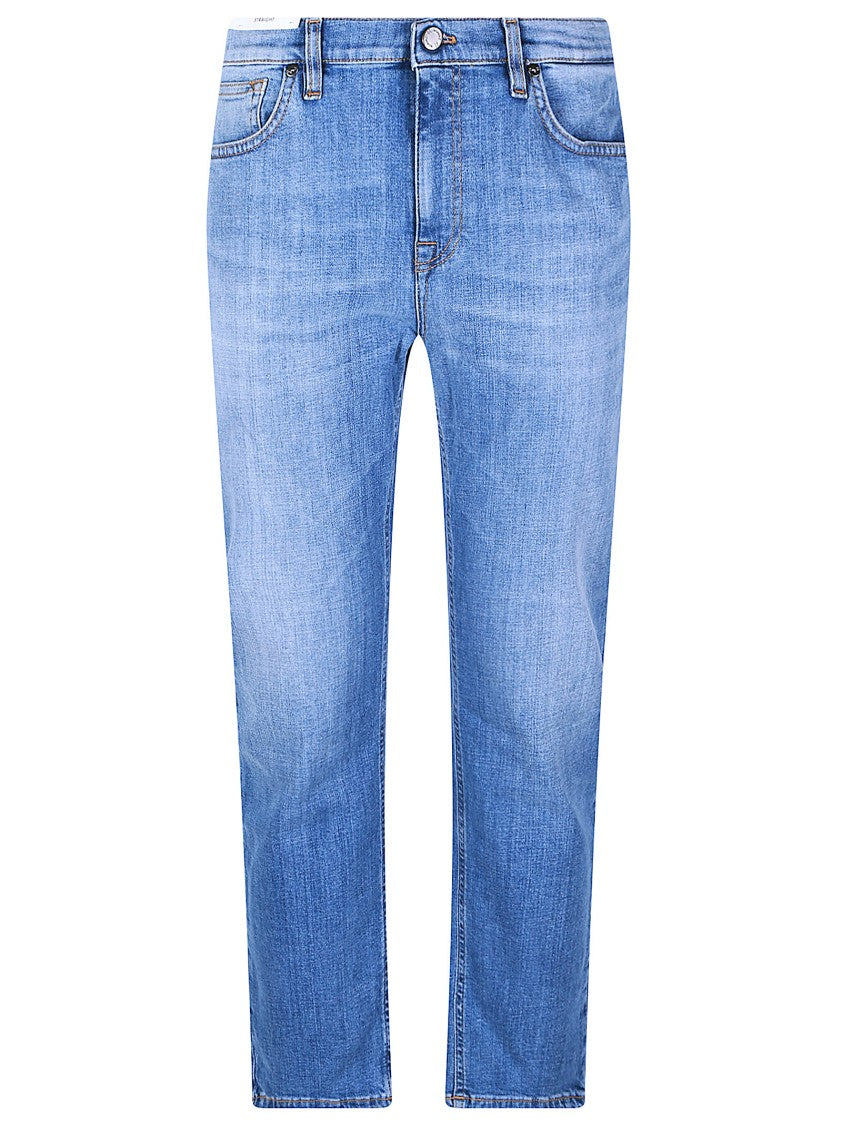 Pt Torino Audrey Medium Blue Straight Jeans