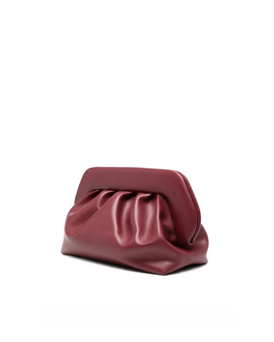 Themoirè Bios Medium Tawny Port Gathered Vegan Fabric Shoulder Bag