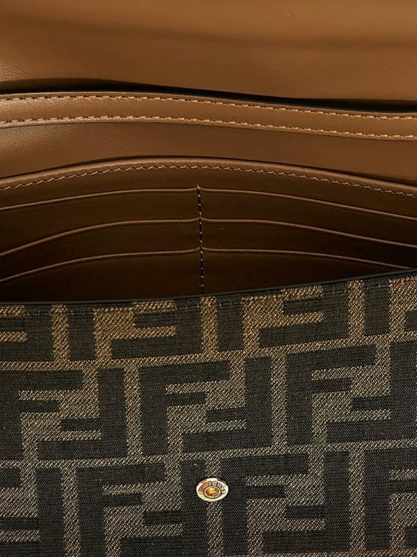 Fendi Monogram Chain Wallet With Adjustable Strap