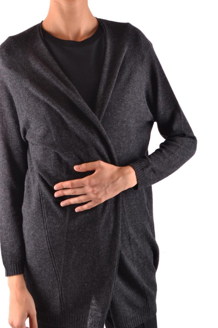 Woolrich Open-Front Knit Sweater With Ribbed Cuffs