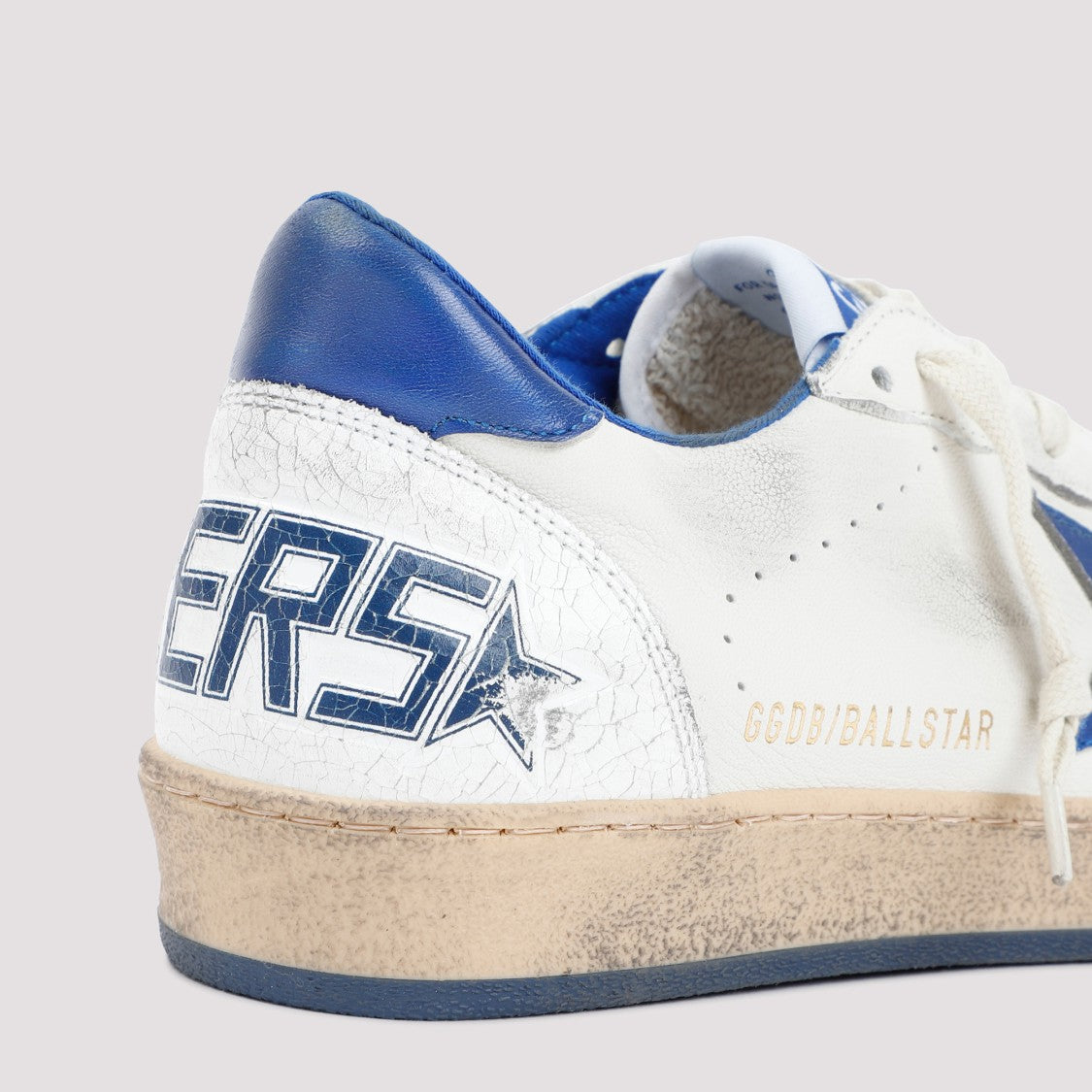 Golden Goose White And Blue Ball Star Sneakers