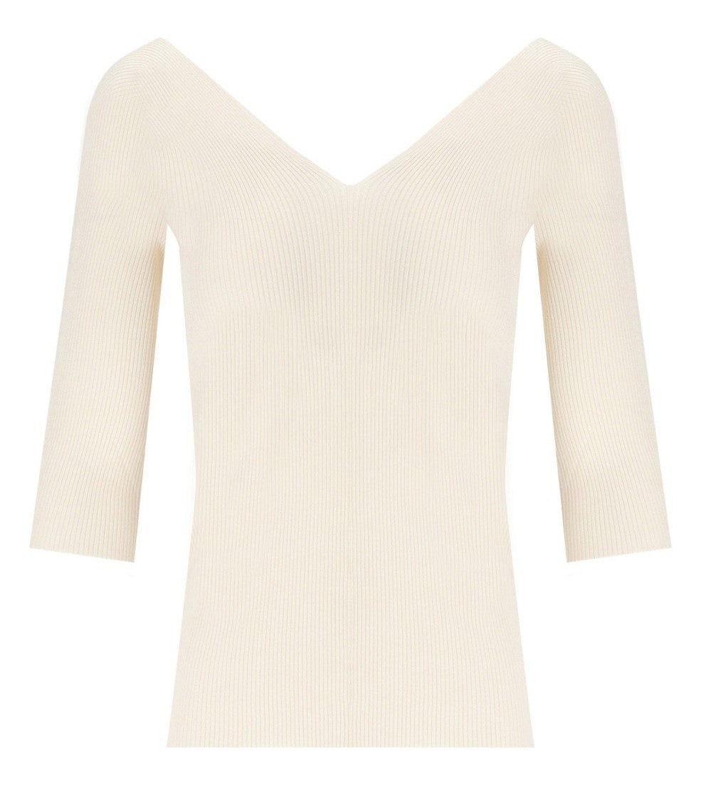 Max Mara Oceano Ecru Top