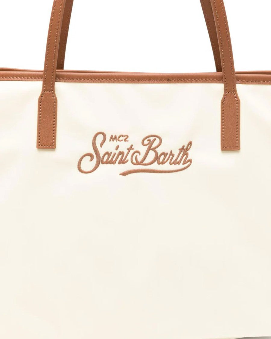 Mc2 Saint Barth Soft-Structured Nylon Tote Bag With Embroidered Logo