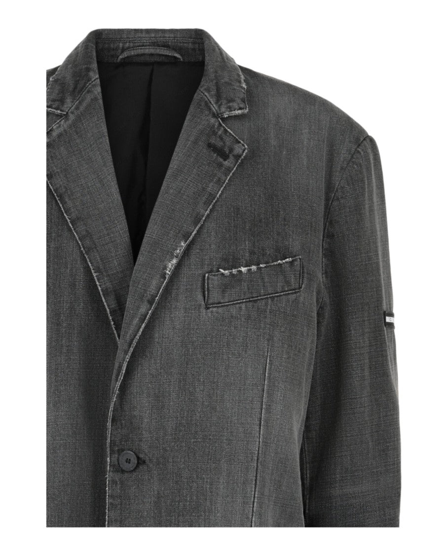 Balenciaga Stonewashed Denim Blazer