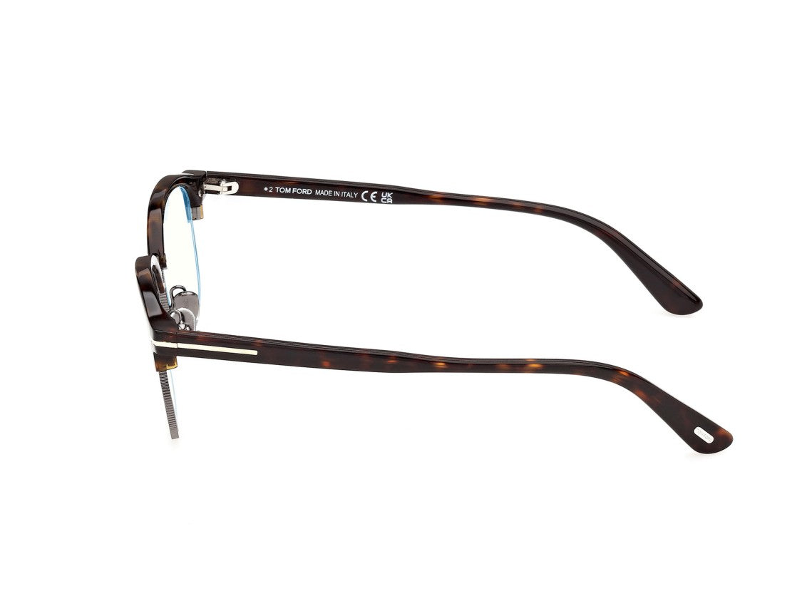 Tom Ford Ft6185-B Tortoiseshell Metallic Accent Square Sunglasses