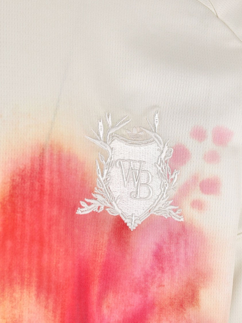 Adidas Originals By Wales Bonner Cream Blurred Floral Print Crest Top