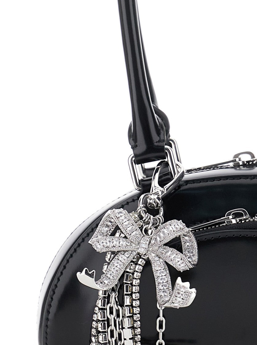 Self-Portrait Black Leather Mini Shoulder Bag