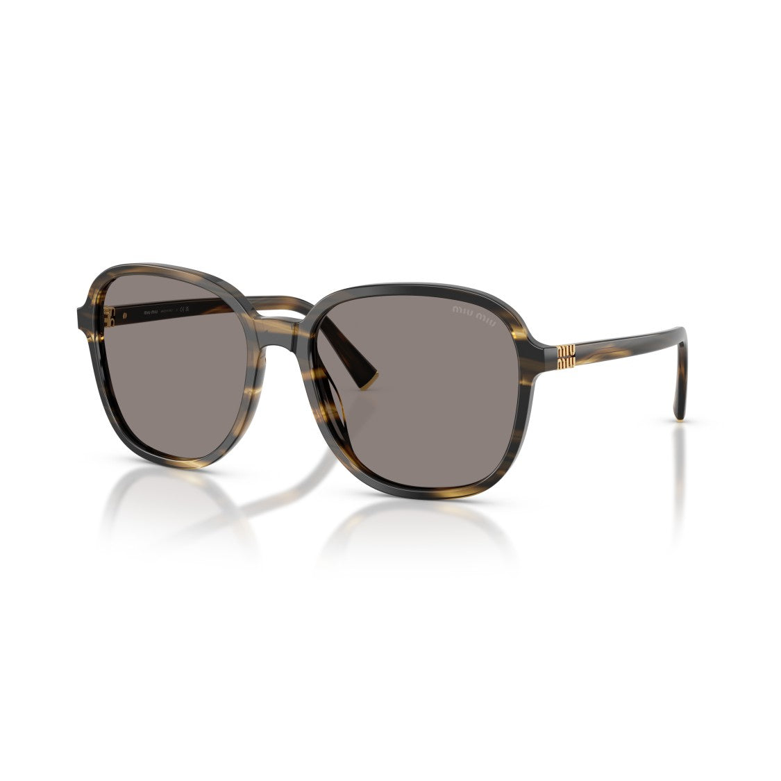 Miu Miu 0Mu B01s Oversized Square Tortoiseshell Sunglasses