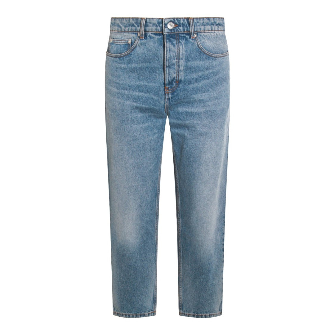 Ami Paris Light Blue Cotton Jeans