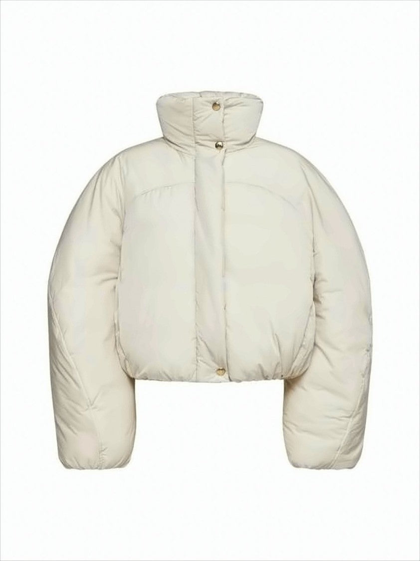 Jacquemus Cropped Puffer Jacket With Oversized Silhouette