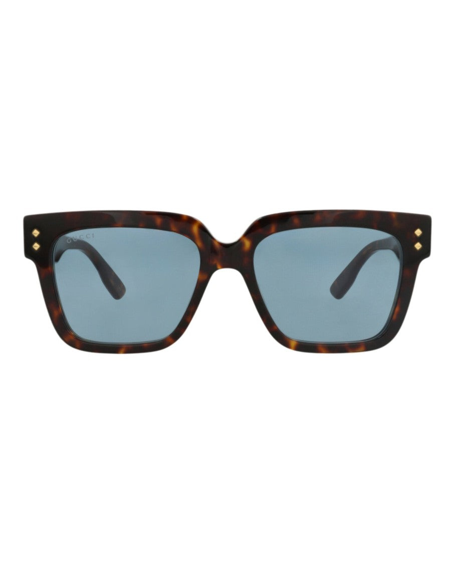 Gucci Square-Frame Acetate Sunglasses With Tortoiseshell Pattern And Gold Accents