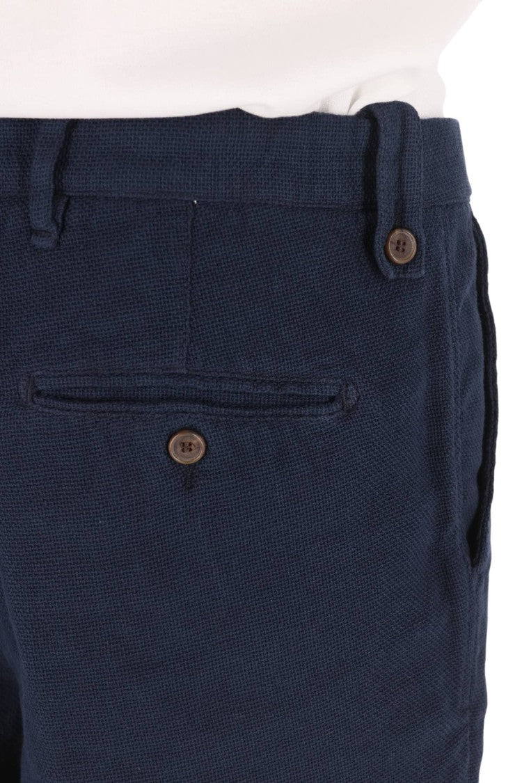 Myths Woven Cotton-Linen Denim Shorts