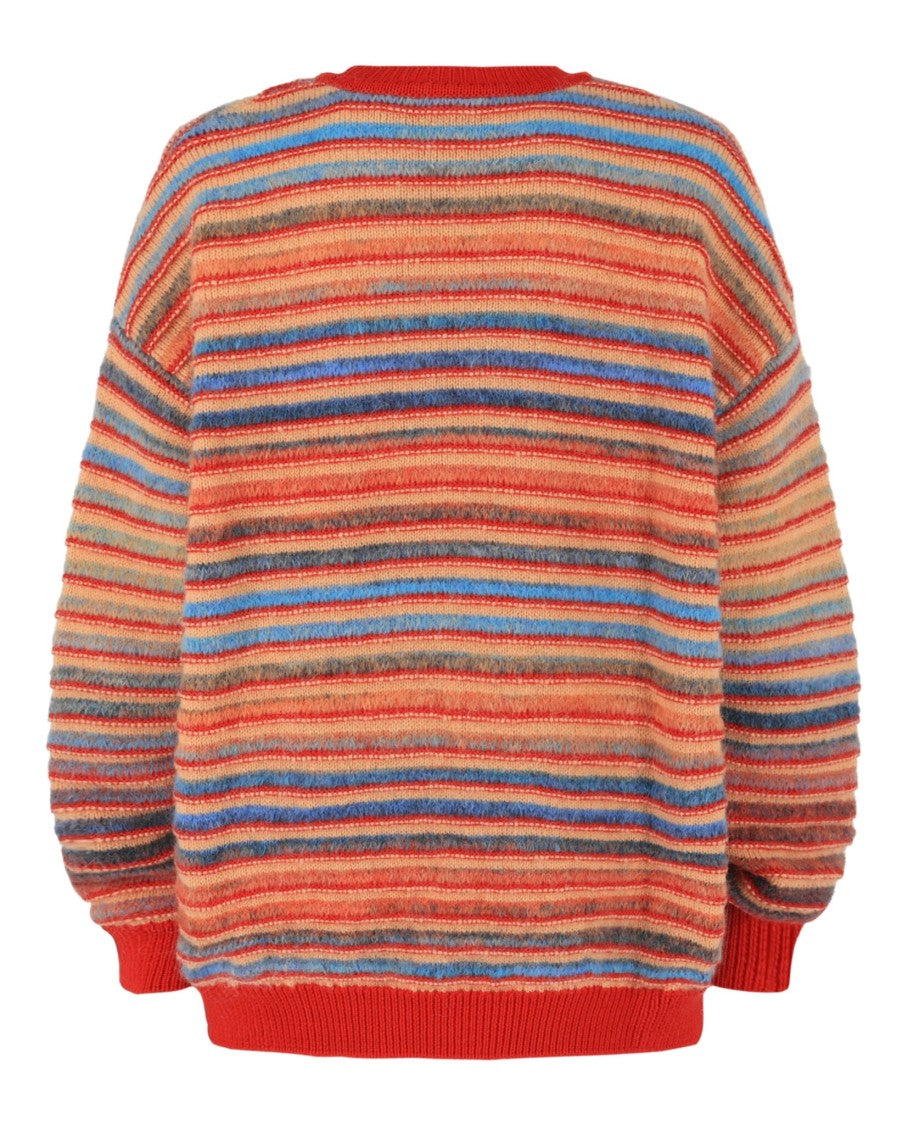 M Missoni Oversized Striped Knit Sweater