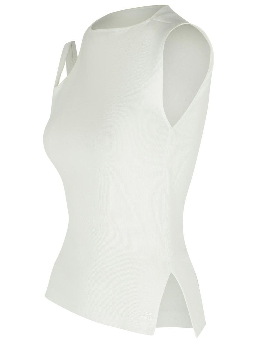 Courrèges White Cotton Tank Top