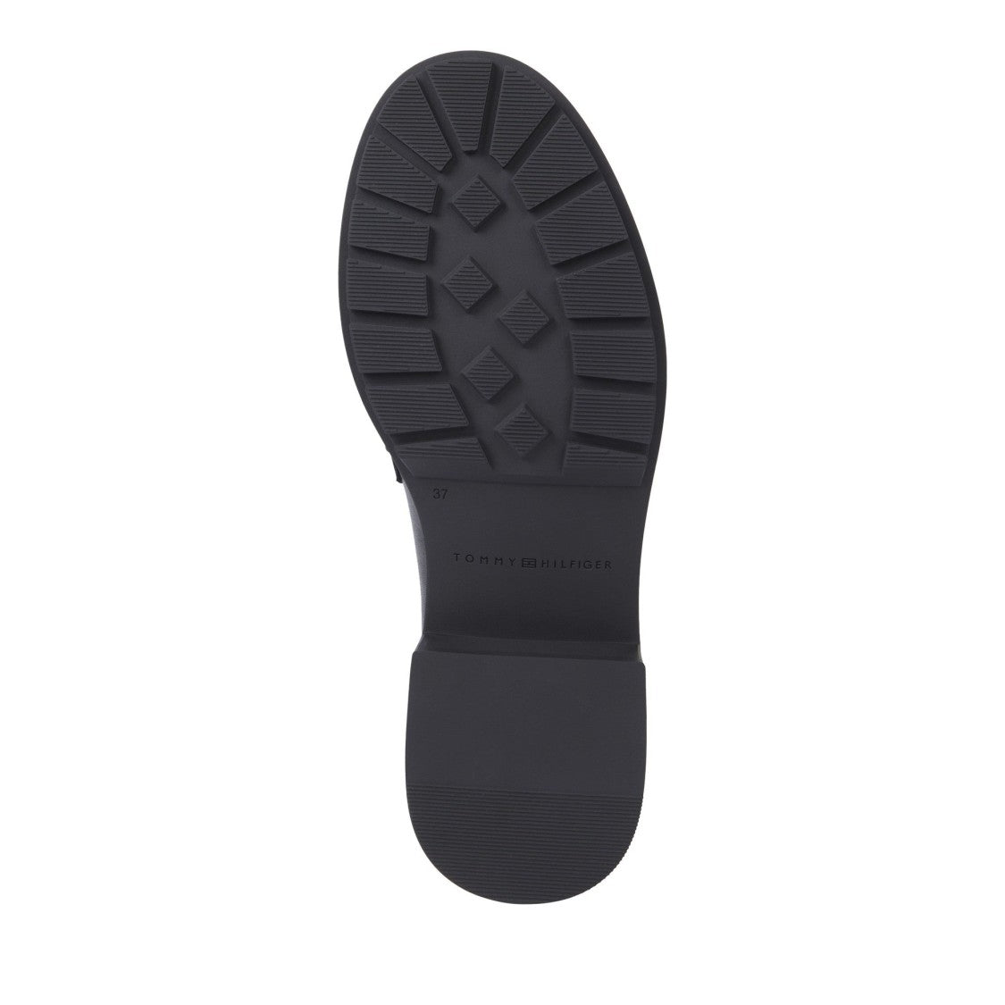 Tommy Hilfiger Black Elegant Penny Strap Leather Loafers