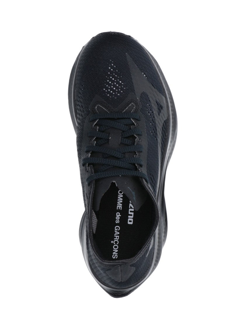 Comme Des Garçons All-Black Sneakers With Rounded Toe