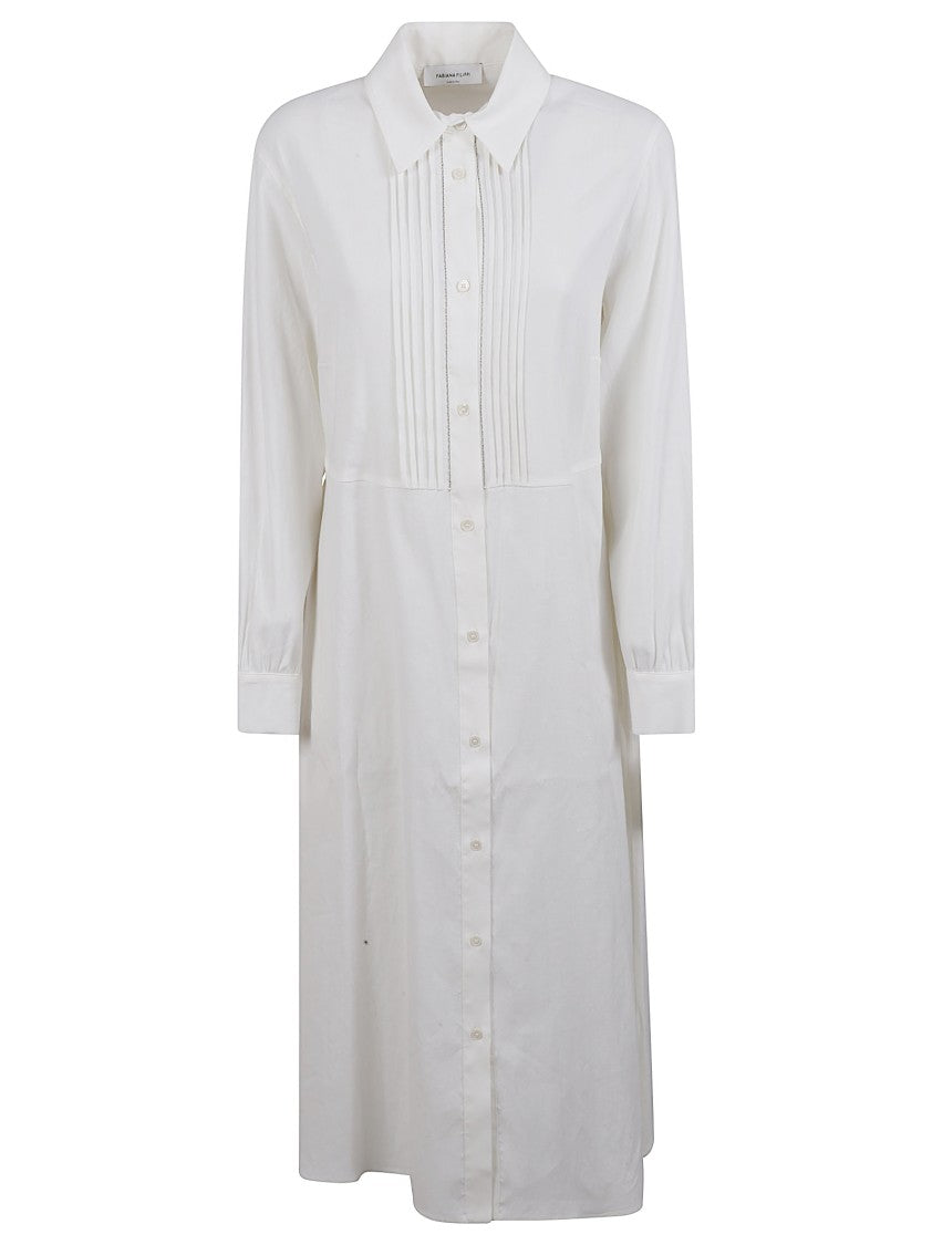 Fabiana Filippi Button-Down Midi Dress With Pleated Front