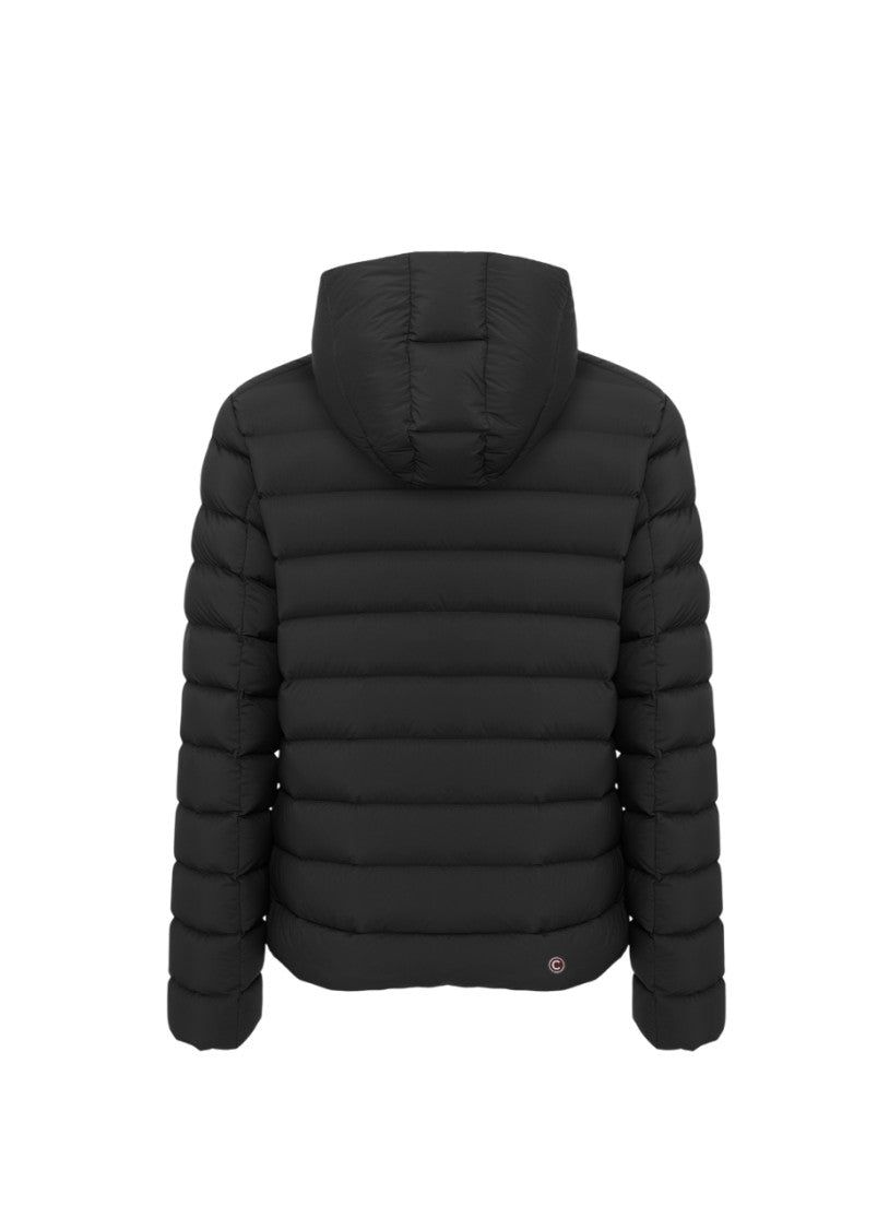 Colmar Black Water-Repellent Snap-Button Collar Down Jacket