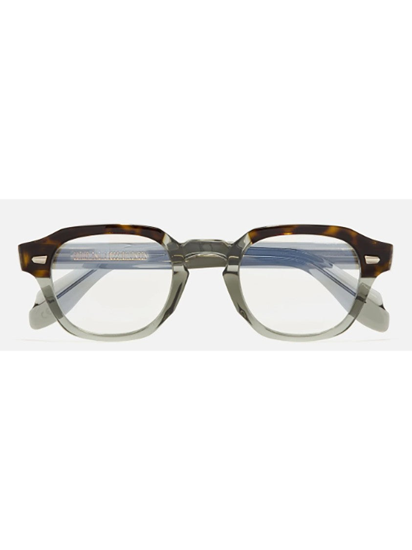 Cutler And Gross Geometric Acetate Eyeglasses With Distinctive Browline