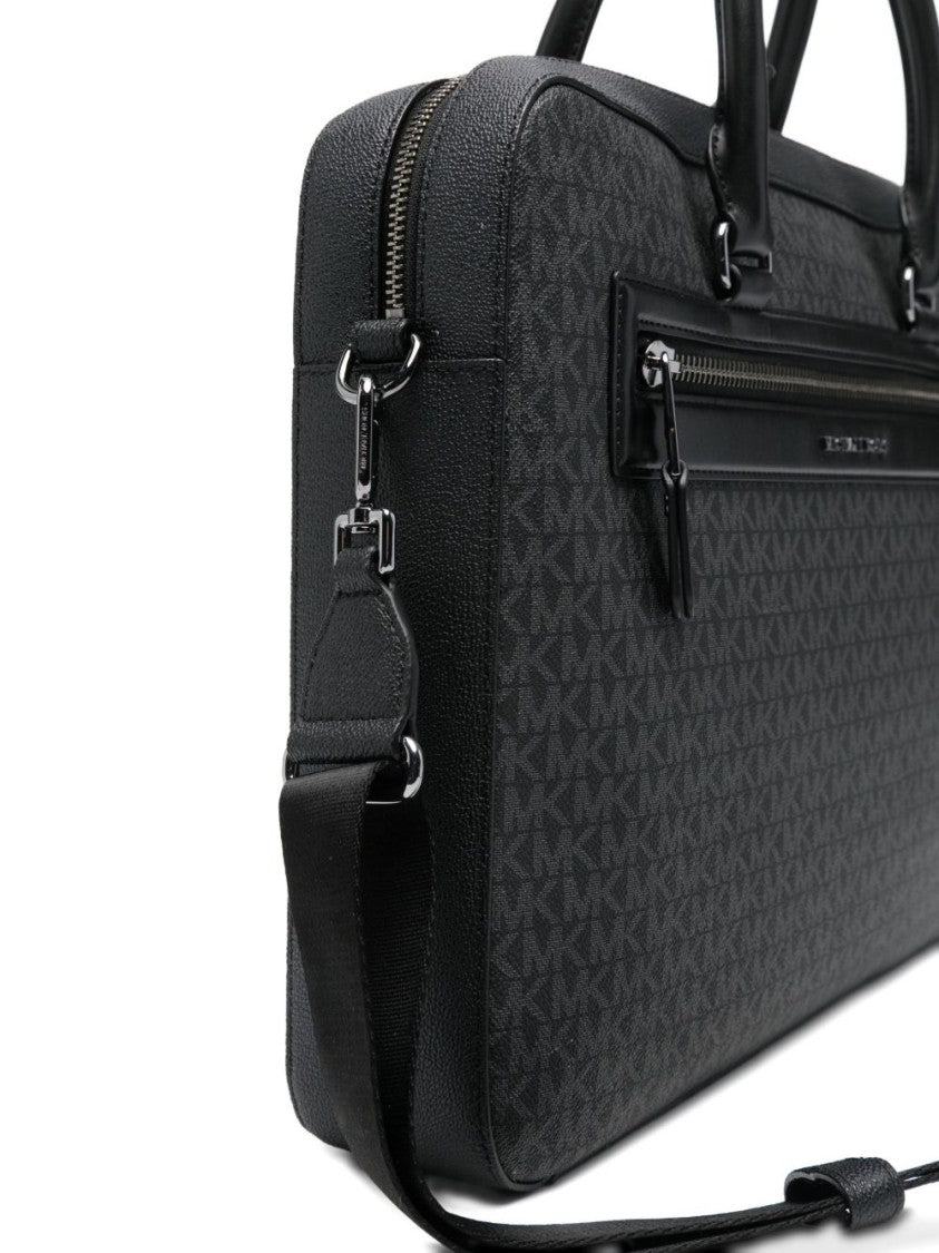 Michael Kors Black Grey Jet Set Backpack