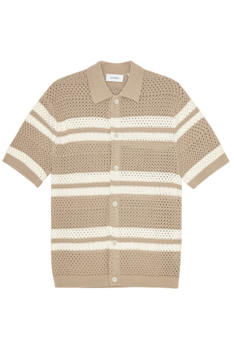 Les Deux Multicolor Stripe Gianni Knitted Shirt