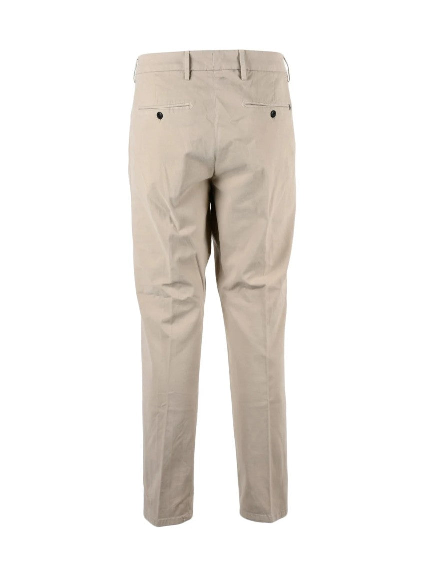 Dondup Beige Ralp Straight-Leg Stretch Cotton Trousers