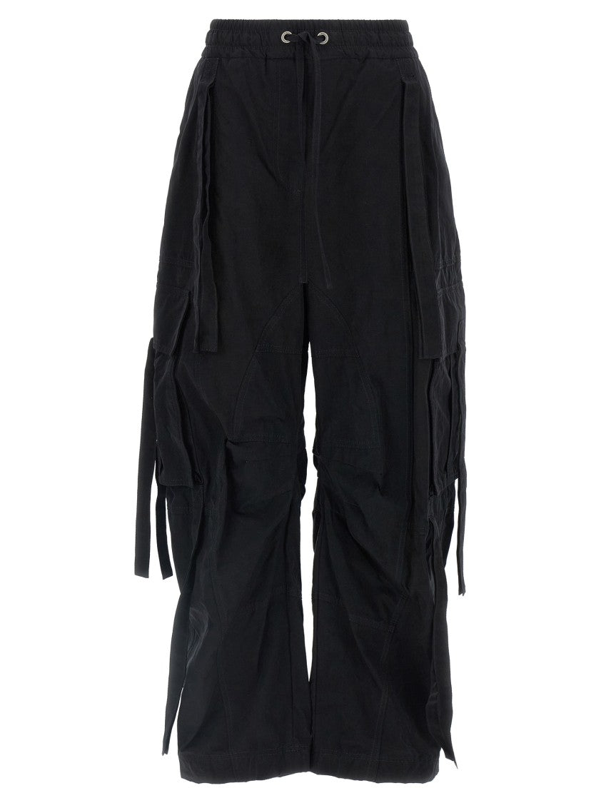 Dolce & Gabbana Waxed Faille Cargo Pants With Adjustable Waist