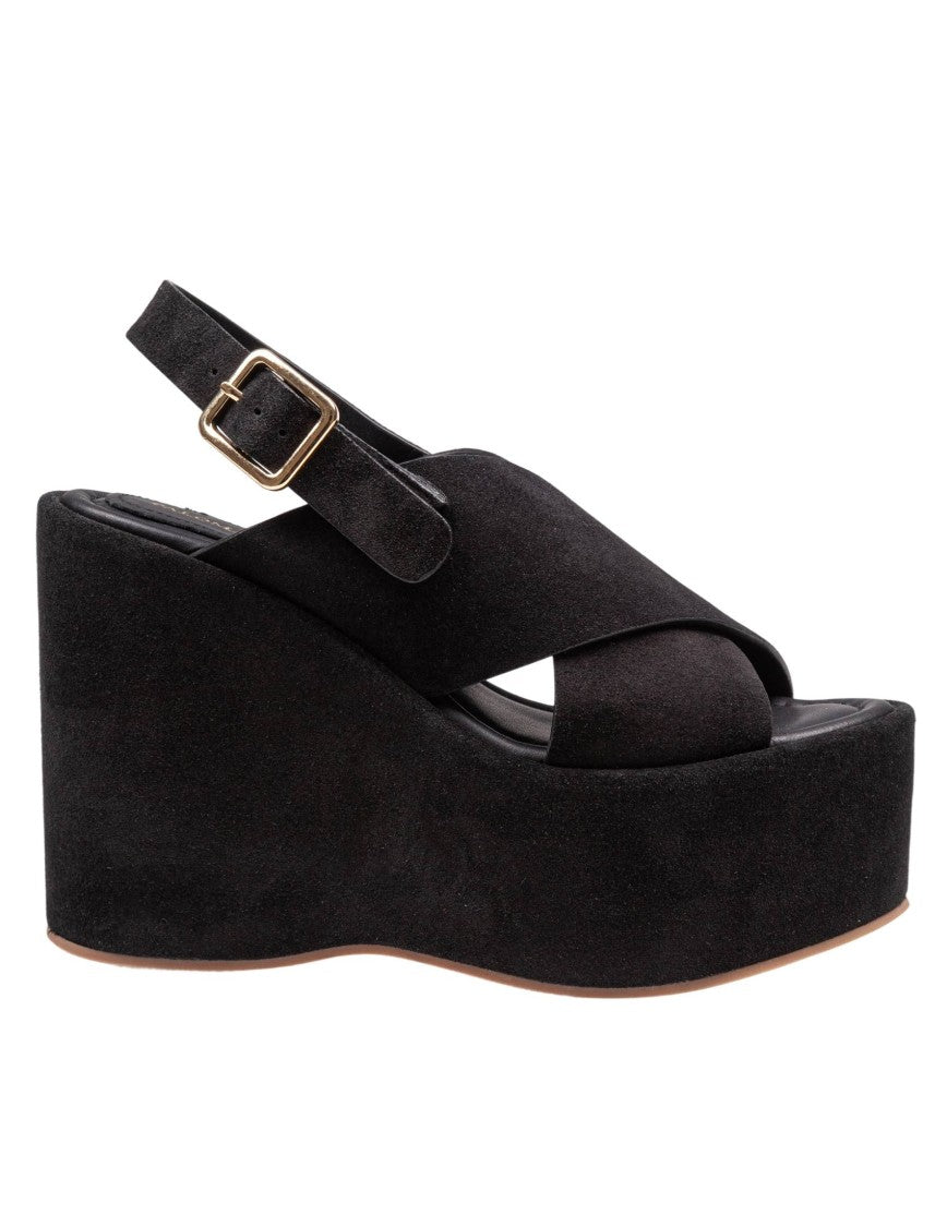 Paloma Barceló Paloma Barcelo' Sophie Sandal In Suede Color Black