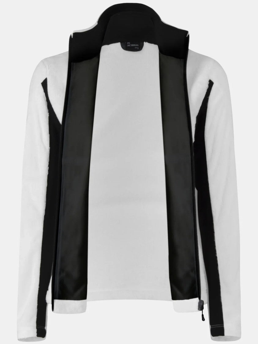 Montura Fitted White Jacket With Black Accents And High Collar