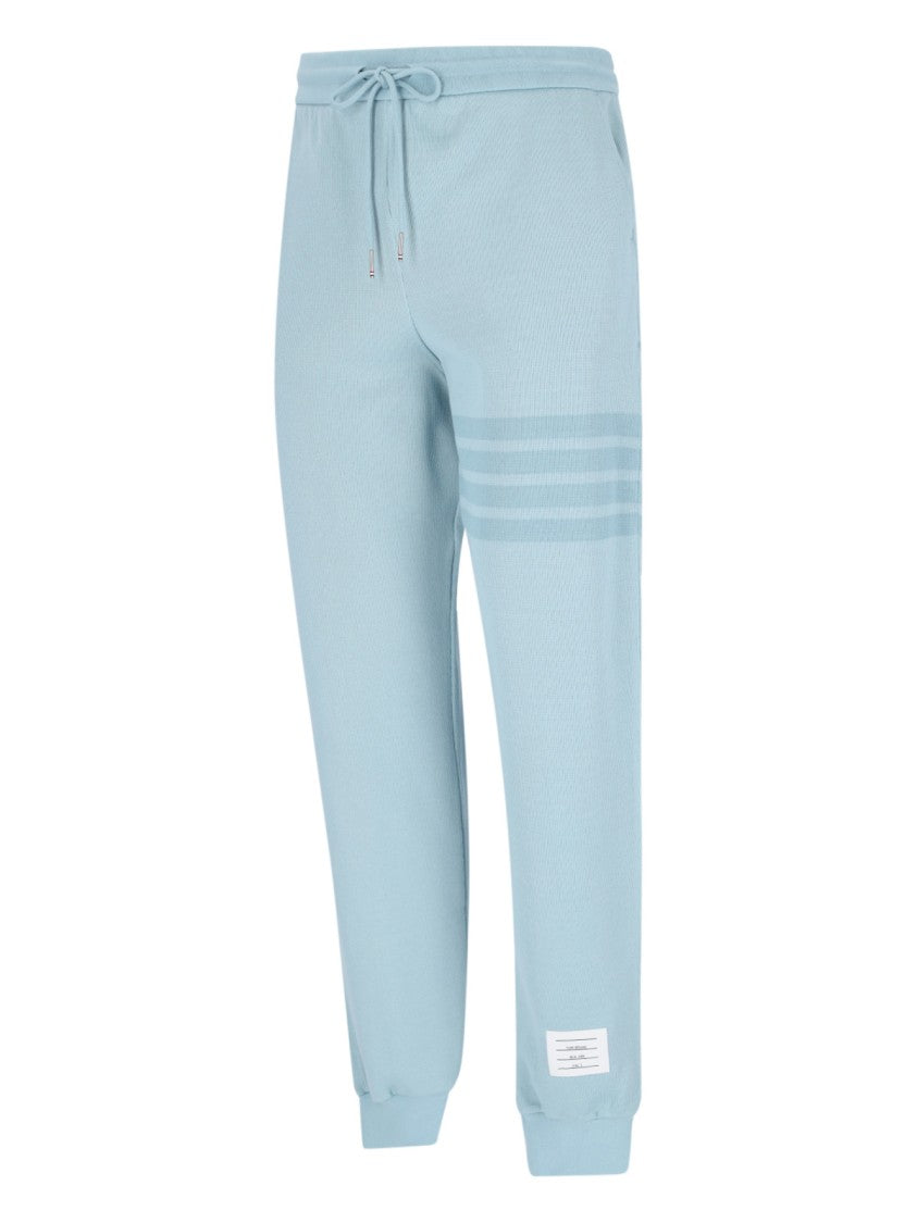 Thom Browne "4-Bar" Tracksuit Bottoms – Light Blue