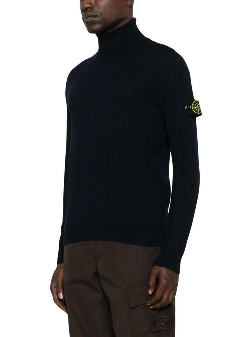 Stone Island Compass Logo Turtleneck Sweater