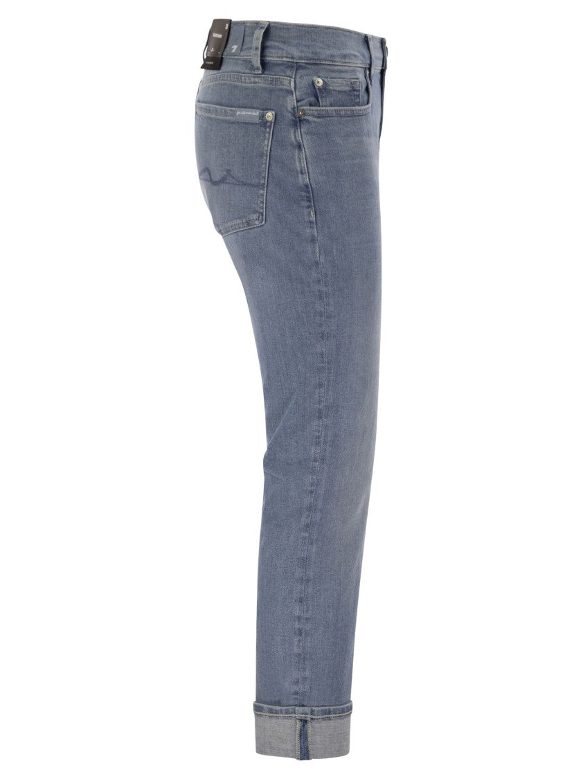 7 For All Mankind Relaxed Skinny Groovy - Medium Waist Boyfriend Jeans