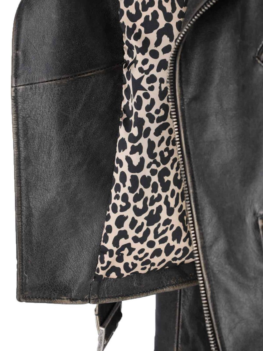Golden Goose Biker Jacket, In Black Calfskin