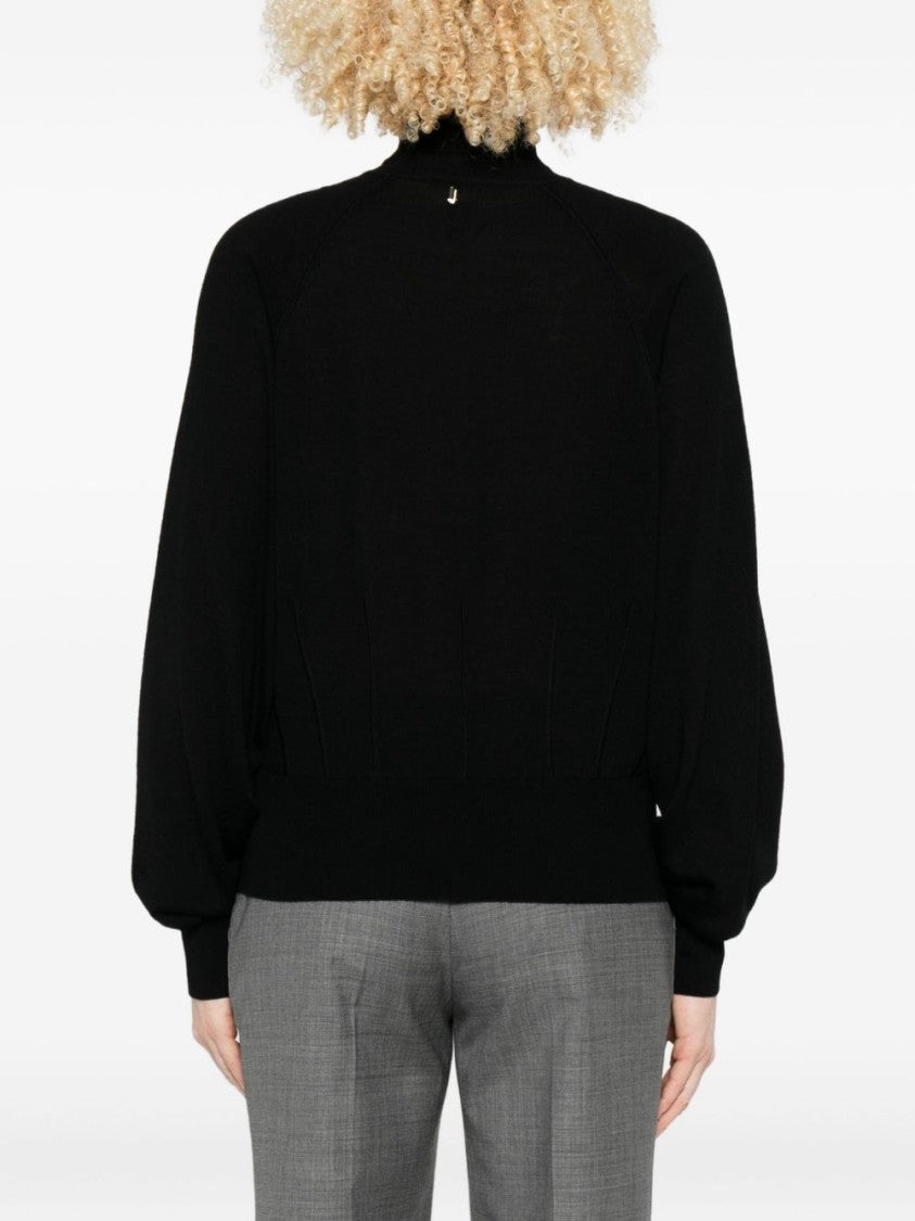 Liu Jo High Turtleneck Black Wool Sweater