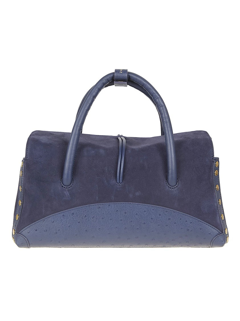 Zanellato Structured Velvet Leather Shoulder Bag