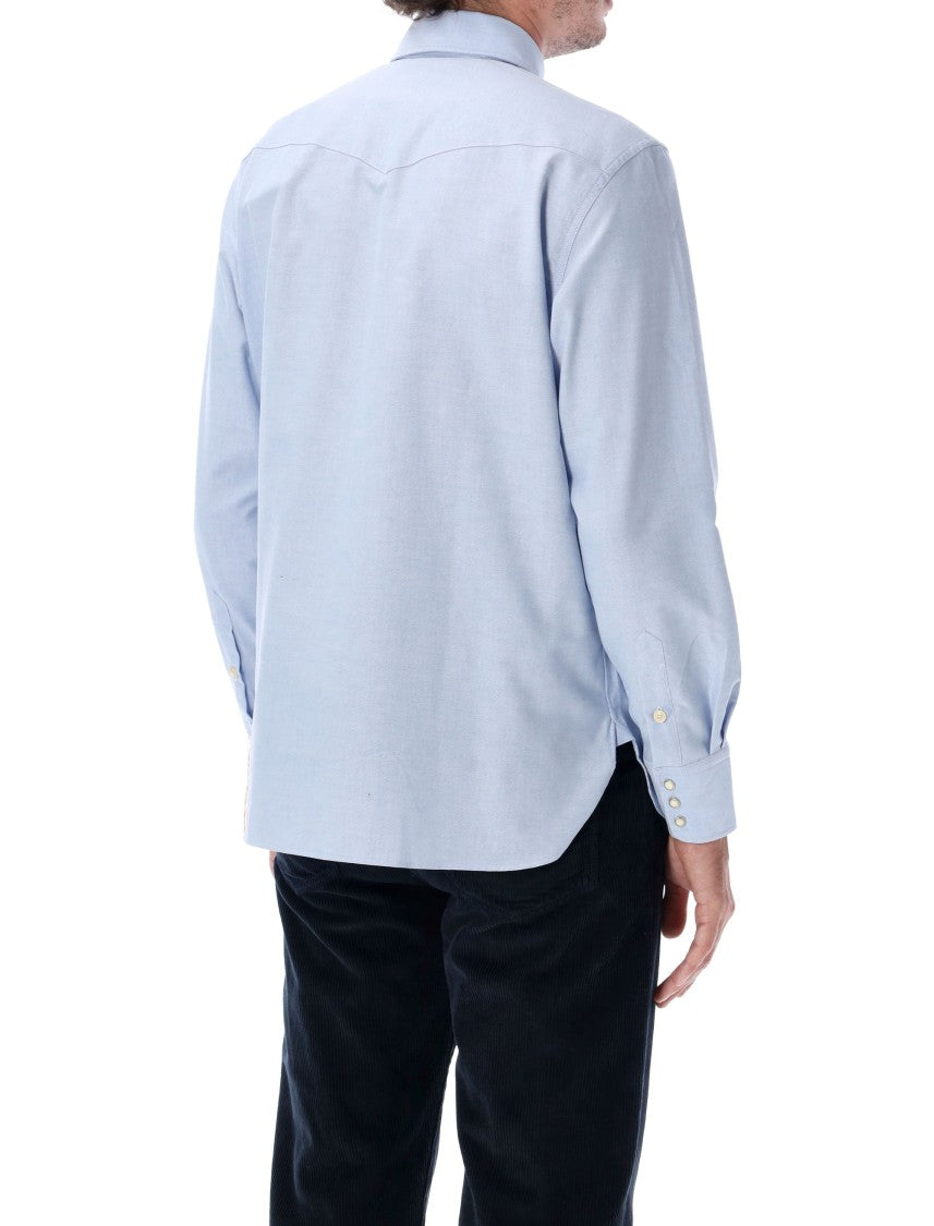 Fortela Tex Slim Fit Cotton Snap Flap Pocket Western Casual Shirt
