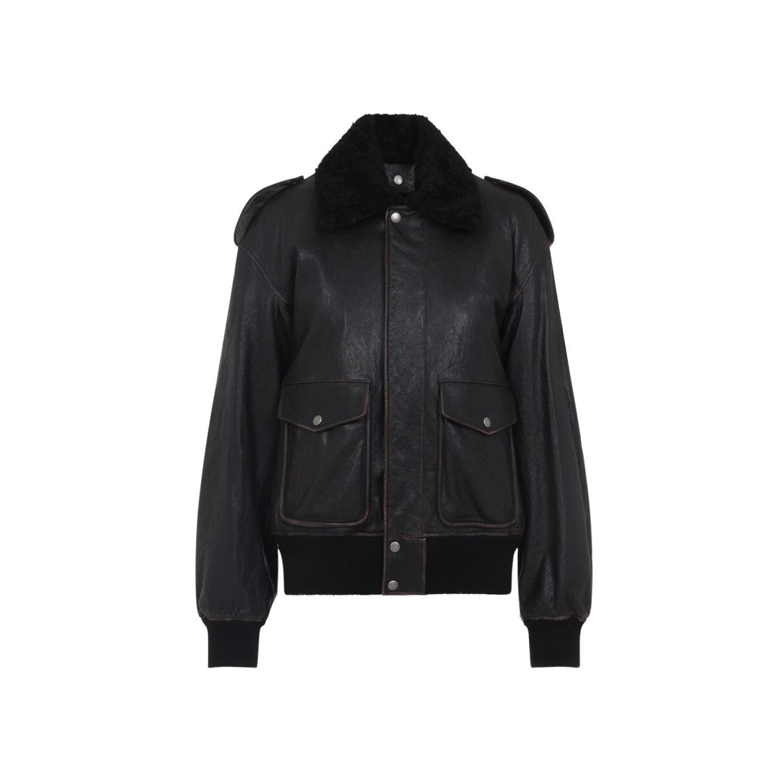Saint Laurent Black Lamb Leather Jacket